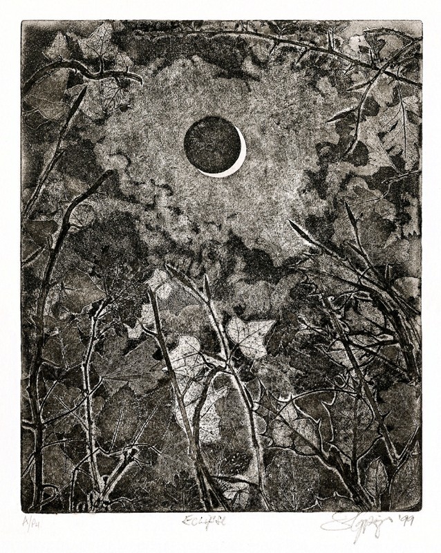 ... the silvery outline of the moon gradually disappears ...    (Click to enlarge)