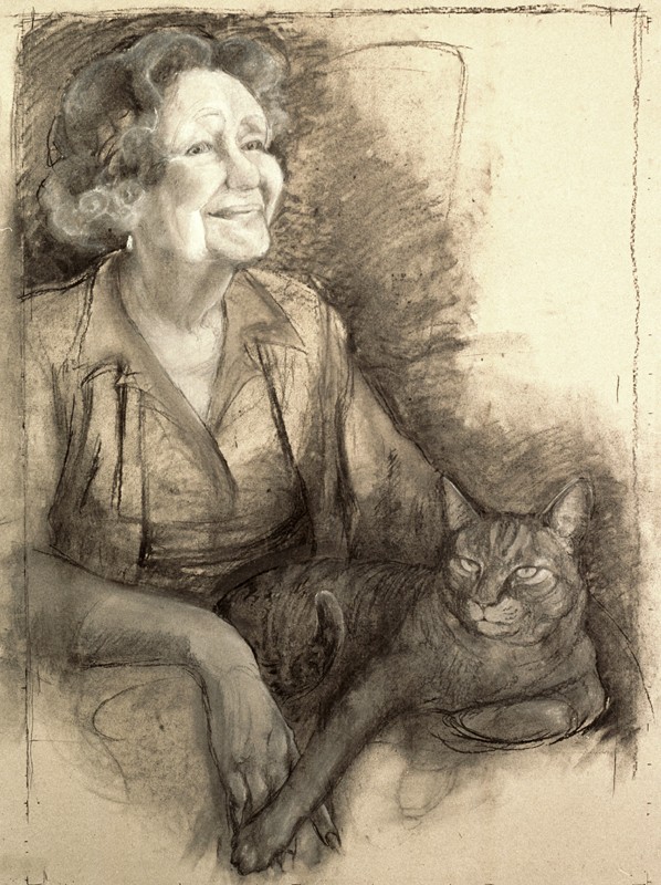 ... charcoal sketch of a great lady ...  (Click to enlarge)