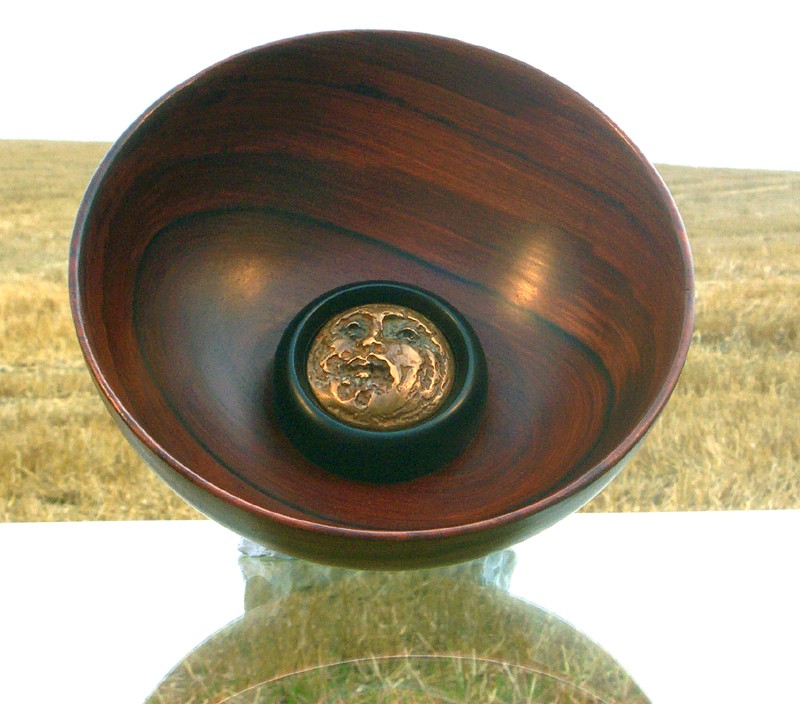 MOONLET ECLIPSE  - african blackwood & madagascar rosewood bowl by Paul Swan - Unique ...  (Click to enlarge)