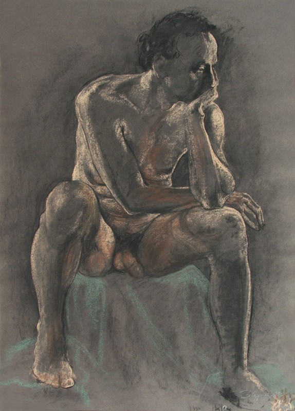 ... a pensive man ... in a dark mood �  (Click to enlarge)