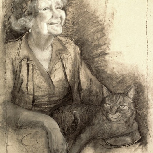 ... charcoal sketch of a great lady ...  (Click to enlarge)