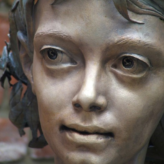 Close up of the face of the Sprite