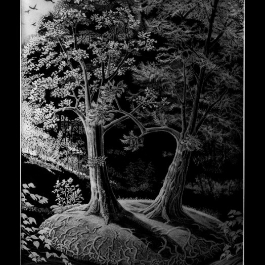 ENGRAVED GLASS WINDOW - on Love and Marriage 